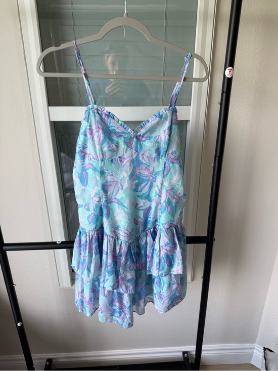 wild fable Dresses & Skirts - wild fable Mint Smocked Dress with Lavender & Pink Floral Trim